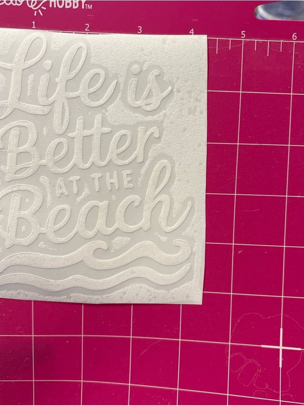 Life Is Better at the Beach White Wall Decal by
